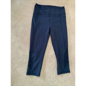 Lululemon Womens Leggings Twist & Train Crop Size 6 Jaded Blue Yoga pants